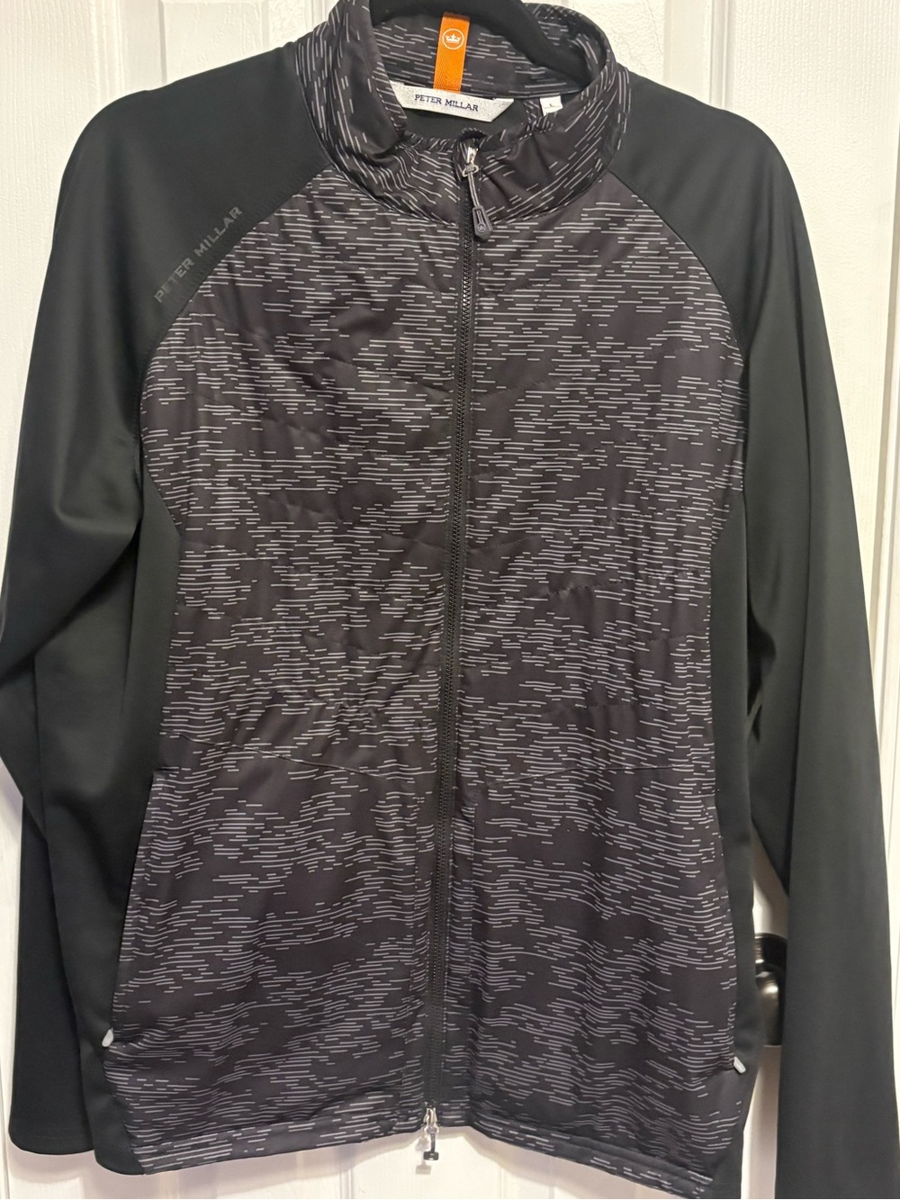 PETER MILLAR Merge Elite Hybrid Full Zip Golf Jacket Black Size L
